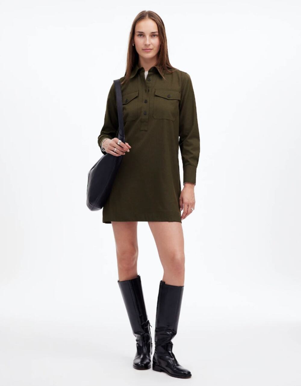 NWT Madewell Button-Up Mini Shirtdress Sz Small NT365
